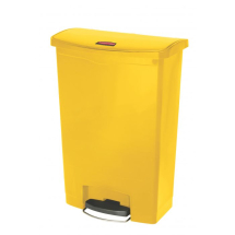 Slim Step on Resin Front Pedal Bin 90L Yellow