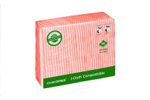 Chicopee J Cloth Plus Biodegradable Red Pack of 50