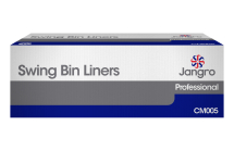 Jangro Swing Bin Liners, White 12x23x30inch CTNx1000