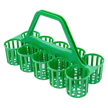 Glass Bottle Carrier, Green
