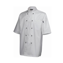 Head Chef Jacket Superior Short Sleeve White Size S