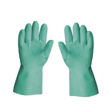 Green Nitrile Gauntlet Glove - Medium Pair