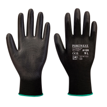 PU Palm Glove Black Size 9/L Pair
