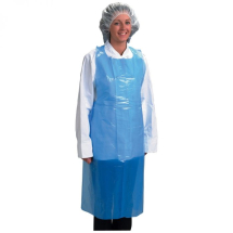Disposable Aprons 69x117cm Blue roll of 5x200