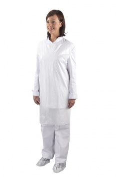 Roll of Plastic Aprons 27x46Inch - White