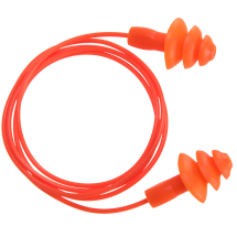 Reusable Cored TPR Ear Plugs Orange (50 pairs)
