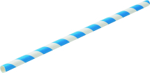 Paper Blue Stripe Straw 8inch (20cm) Pack of 250
