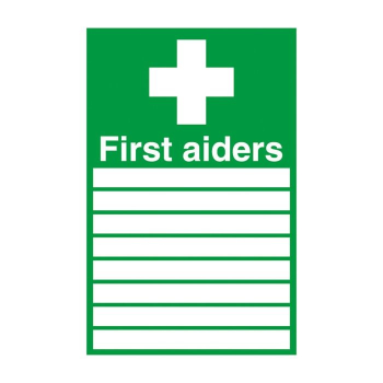 First Aiders (with spaces) and Symbol - 300x200mm S/A