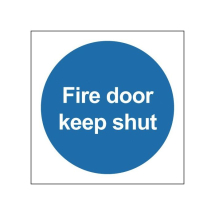 Fire Door Keep Shut Sign 100x100 Rigid