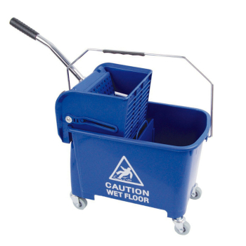 King Speedy Flat Mop Bucket Wringer System - Blue