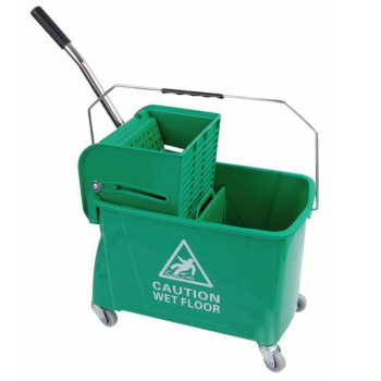 King Speedy Flat Mop Bucket Wringer System - Green