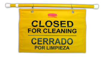 Rubbermaid Closed for Cleaning Hanging Sign