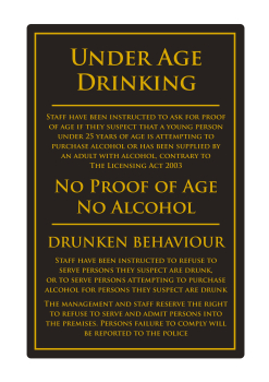 No Proof Of Age Sign 170 x 260mm Black/Gold