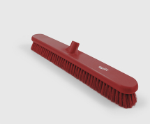 Hygiene Platform Broom Stiff/Soft 600mm - Red