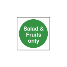 Salad & Fruits Only Sign 200 x 100mm S/A