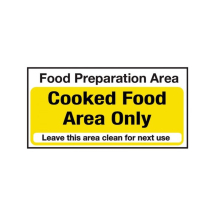Cooked Food Area Only - 200 x 100mm S/A