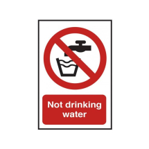 Not drinking water sign - 100 x 150mm S/A