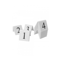 Black on White table numbers 50 x 50mm Numbers 01-10