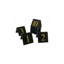 Gold on Black table numbers 50 x 50mm Numbers 1-10
