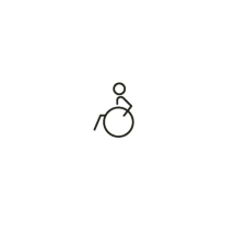 Disabled Toilet Symbol (Left) - White