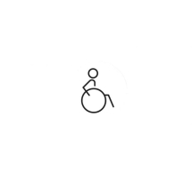 Disabled Toilet Symbol (Right) - White
