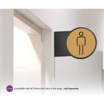 2 Disc Projecting Toilet Door Sign