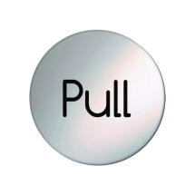 Pull Symbol - 75mm - Silver