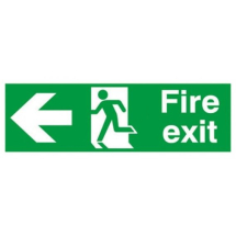 Jangro Fire Exit with running man and arrow left 150x450 S/A