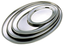 Stainless Steel Oval Flat 10inch