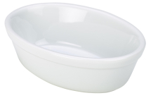 Genware Porcelain Oval Pie Dish 14cm White