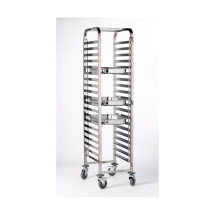 St/St Gastronorm 1/1 trolley with 20 shelves