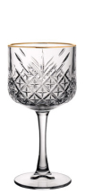 Timeless Vintage Cocktail Glass 19.25oz Gold Rim CTNx12
