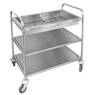 Vogue Deep Tray Clearing Trolley 855x535x940mm