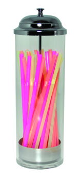 Acrylic Straw Dispenser 10Inch